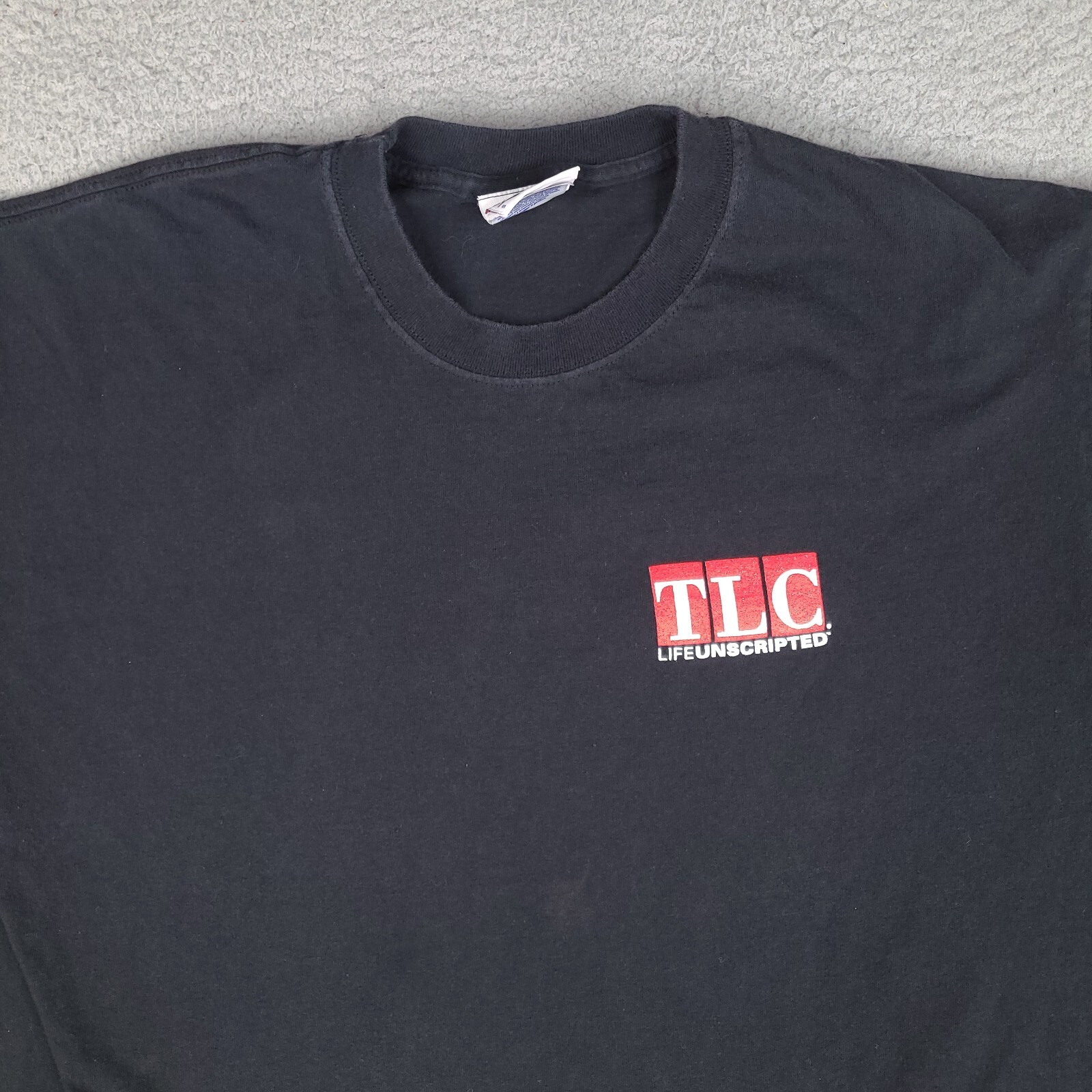 Vintage Discovery Channel TLC Trading Spaces T-Shirt Large Black Short Sleeve gallery