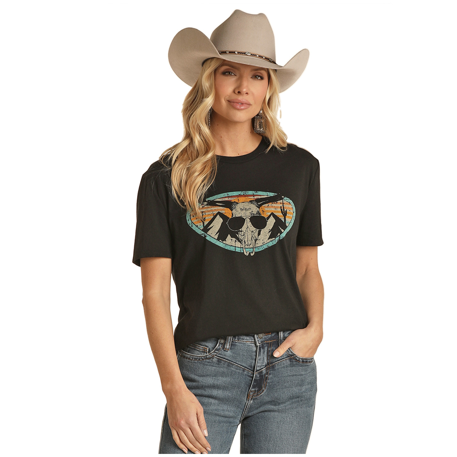 Rock & Roll Cowboy® Unisex Dale Brisby Black Graphic Tee RRUT21R0IZ gallery