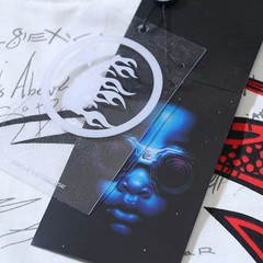 Hellstar Streetwear Collection Allover Sketch Signature White Graphic T-Shirt