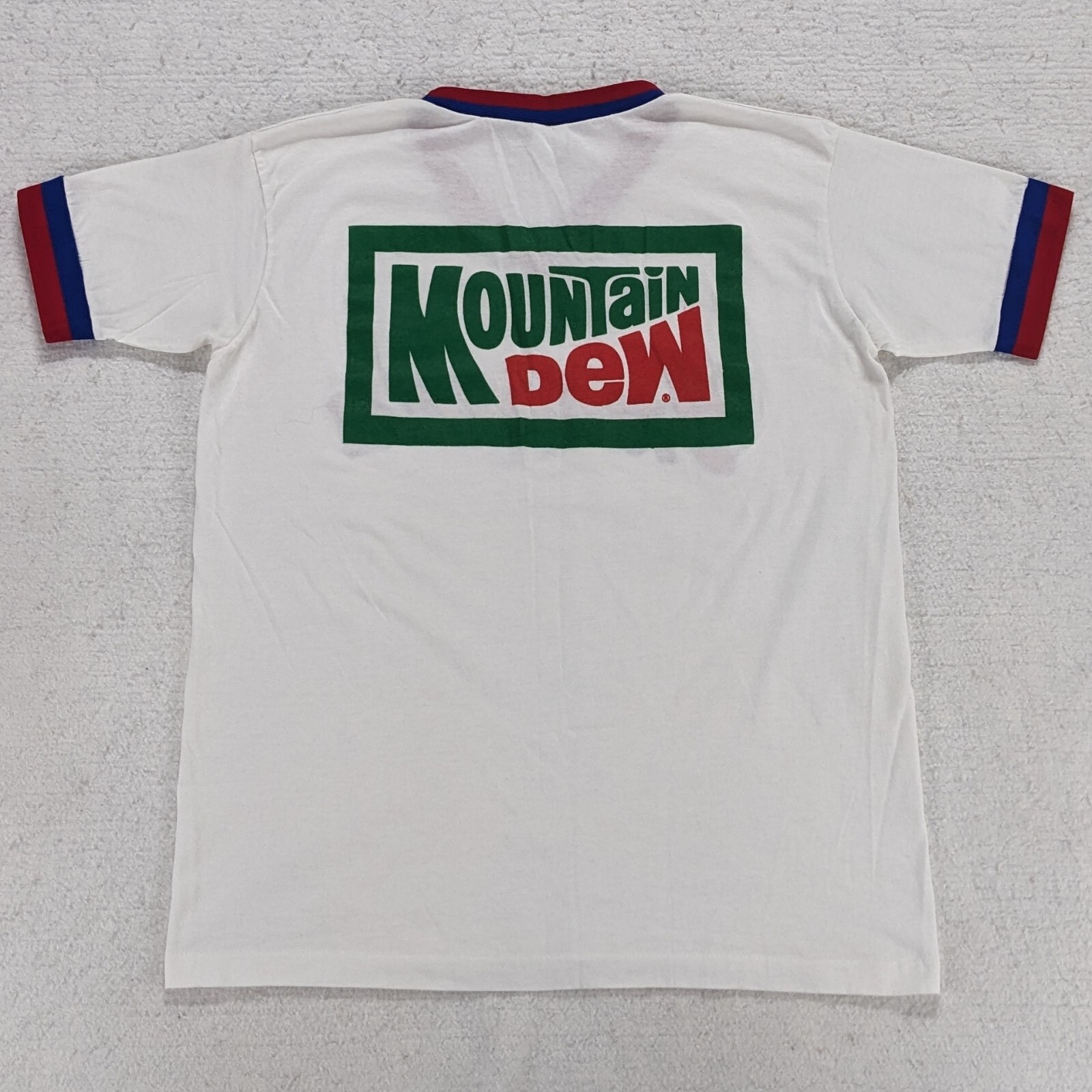 Vtg 80s Cleveland Indians Mountain Dew Jersey Style T-Shirt Medium Single Stitch gallery