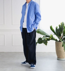 (ASK availability First) BEAMS polyester broadcloth regular collar shirt NEW