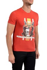 Roberto Cavalli “SPORT” Men’s Red Graphic Stretch T-Shirt US M IT 50