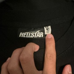 Hellstar Black Graphic Crew Neck Short Sleeve T-Shirt “I See Humans” Men’s XL