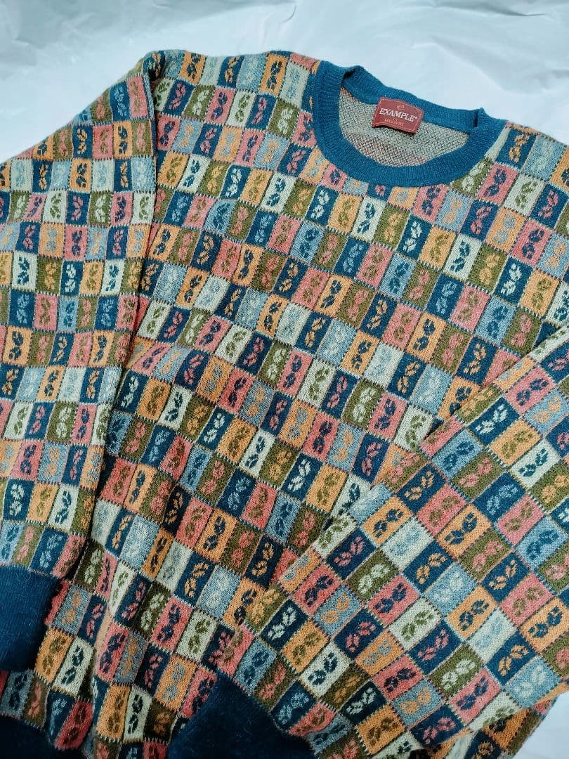EXAMPLE BY MISSONI Men Italian Made Alpaca Blend Sweater Free Size Luxury Used gallery