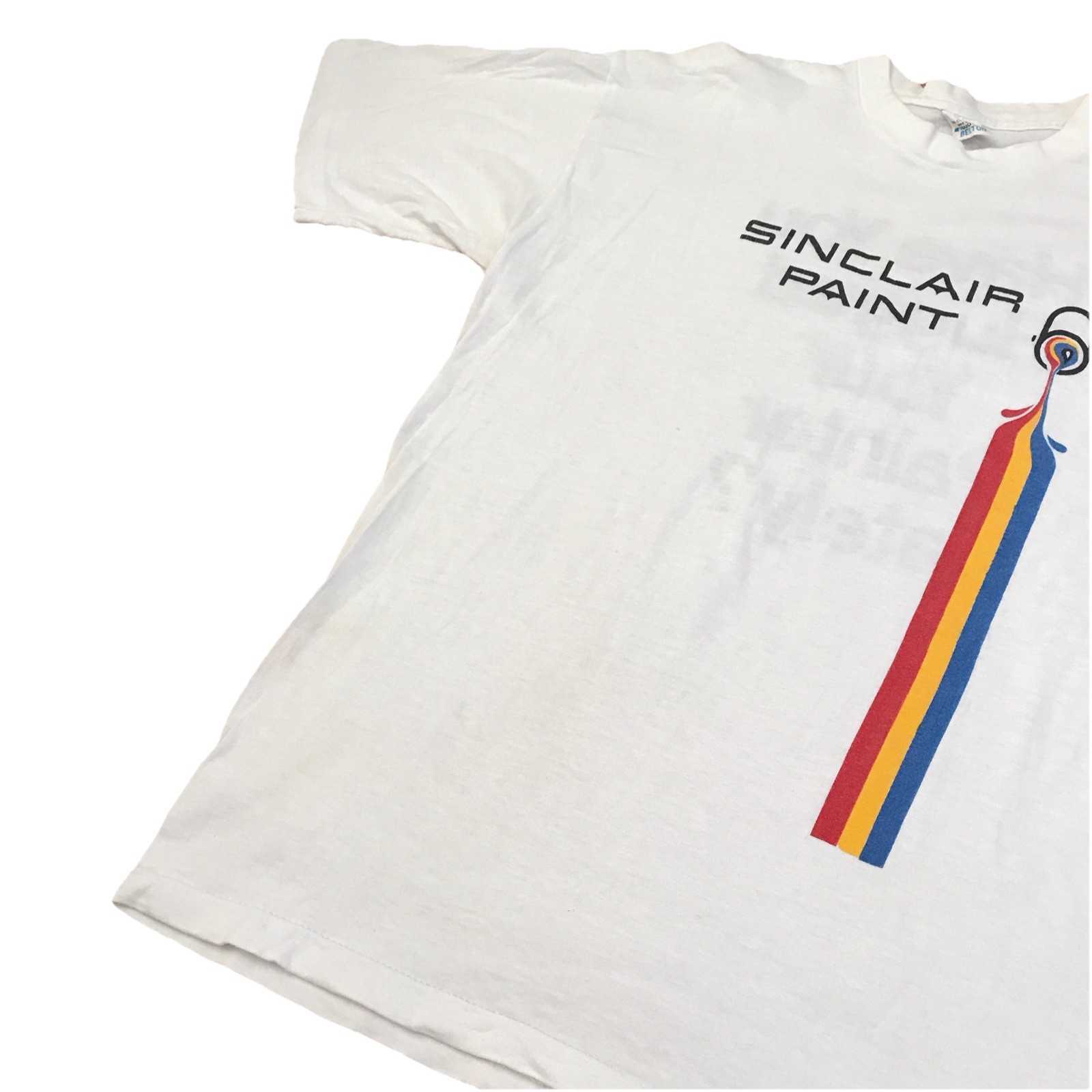 Sinclair Paint VNTG Single Stitch Graphic White T-shirt *See Description* gallery