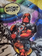 Deadpool Marvel Comics Funny Men’s Graphic T-Shirt Unicorn Taco Size 2X