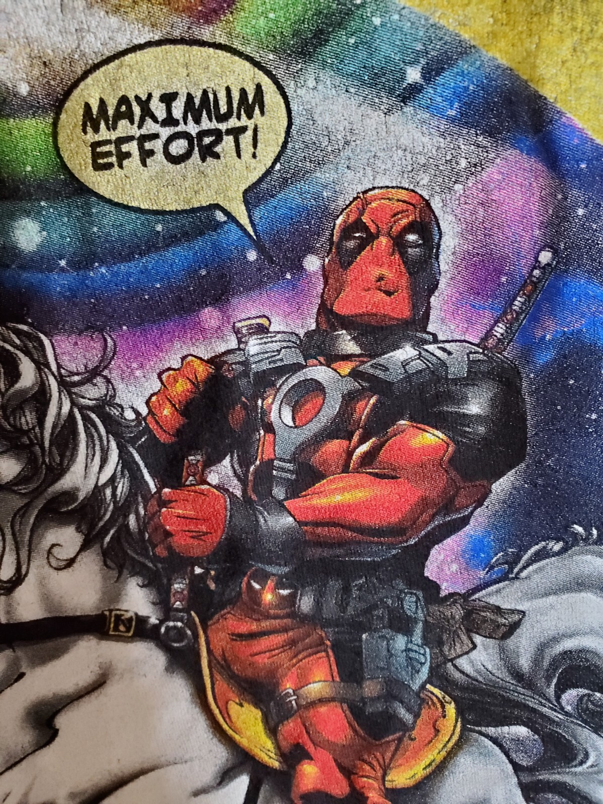 Deadpool Marvel Comics Funny Men's Graphic T-Shirt Unicorn Taco Size 2X gallery