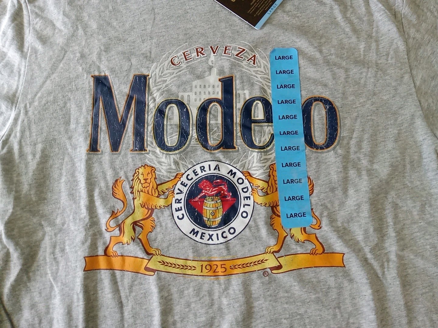 Modelo T-Shirt Men's Large Gray Beverage Graphic New with tags gallery