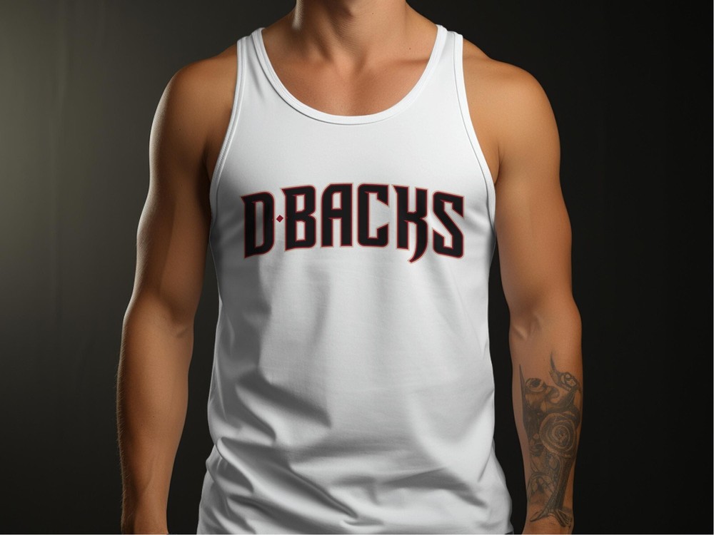Vintage Mens Baseball White Regular Season Tank Top, Team Sports Fan Gear Men