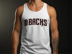 Vintage Mens Baseball White Regular Season Tank Top, Team Sports Fan Gear Men