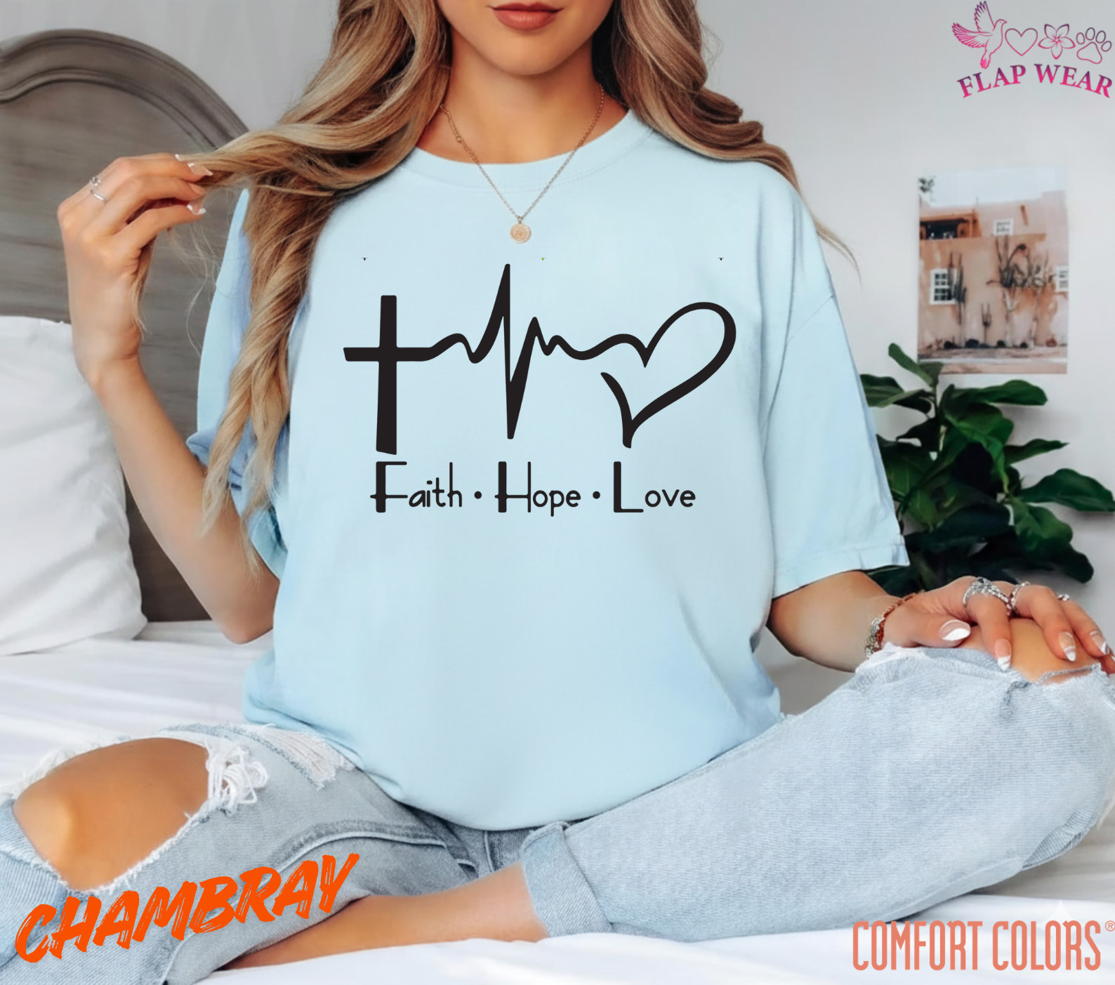 Unisex Faith Hope Love T-Shirt T shirt Men T shirt Women valanity day Romantic gallery