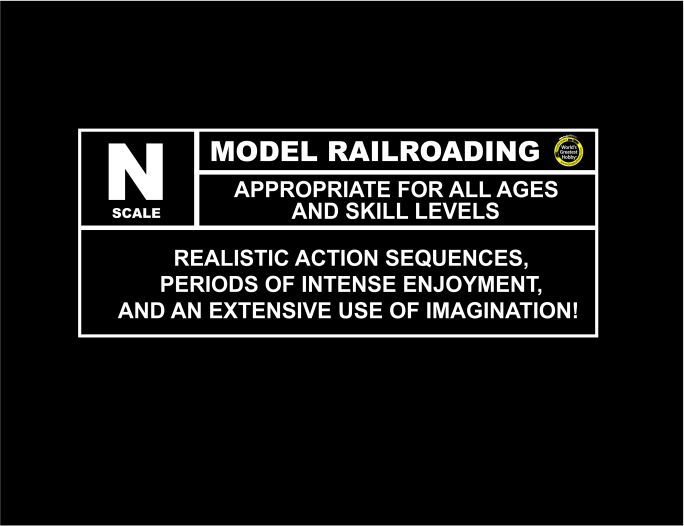 N Scale Model Rairoading - Rated Fun For Everyone! - 100% Cotton T-Shirt gallery