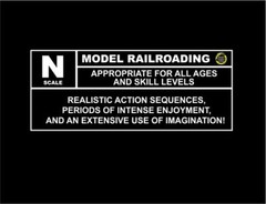 N Scale Model Rairoading – Rated Fun For Everyone! – 100% Cotton T-Shirt
