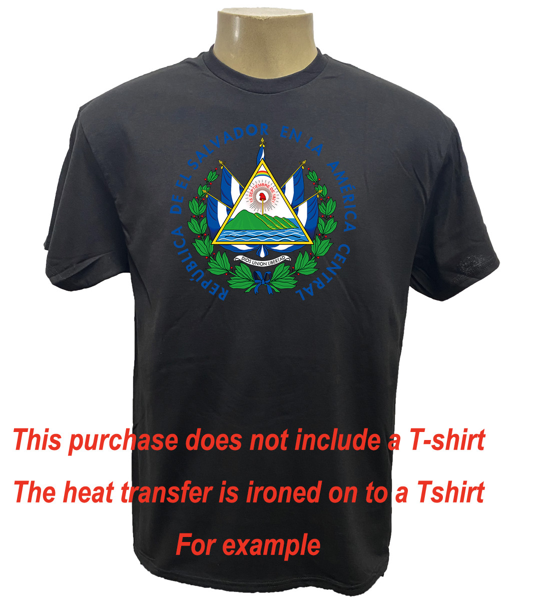 EL SALVADOR MAP FLAG 9X9" SELF IRON ON HEAT TRANSFER personalize T shirt LOT gallery
