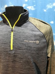 Free Country 1/4 Zip Pullover Jacket Large AE See Desc Gray Performance C35