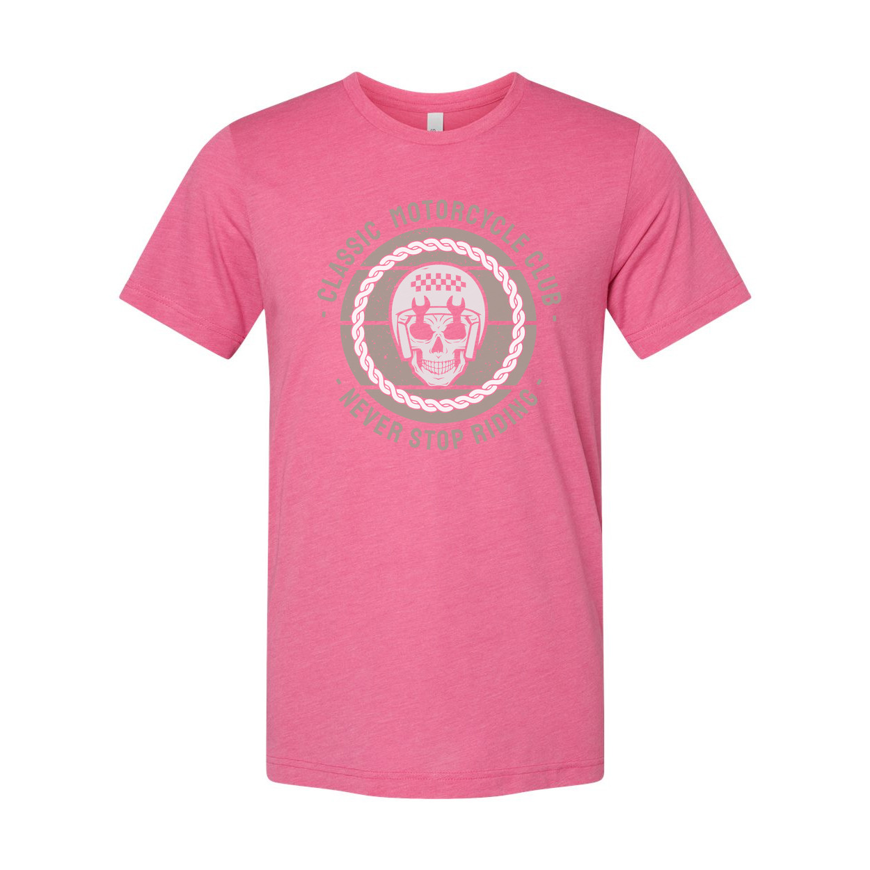 Unisex Classic Motorcycle Club Graphic Tee Featuring Never Stop Riding Emblem An gallery