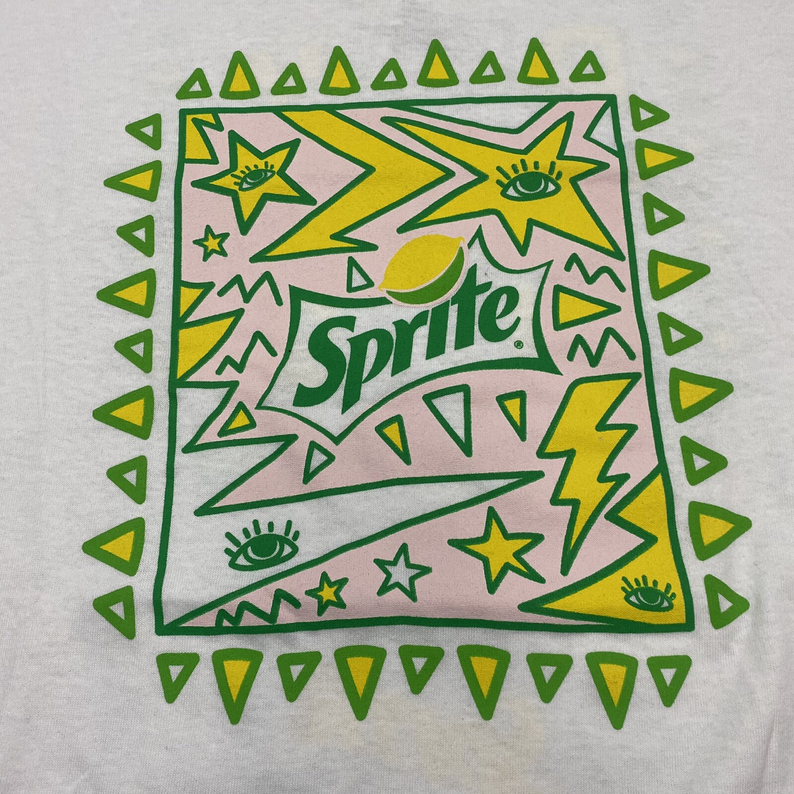 Pop Art SPRITE - 80’s Keith Haring Style Graphic T-Shirt Pink Green Adult Sz: L gallery