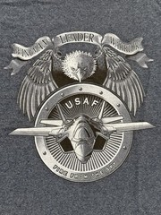 United States Air Force “USAF Fire From The Sky” Navy Blue T Shirt Tee – Sz XL