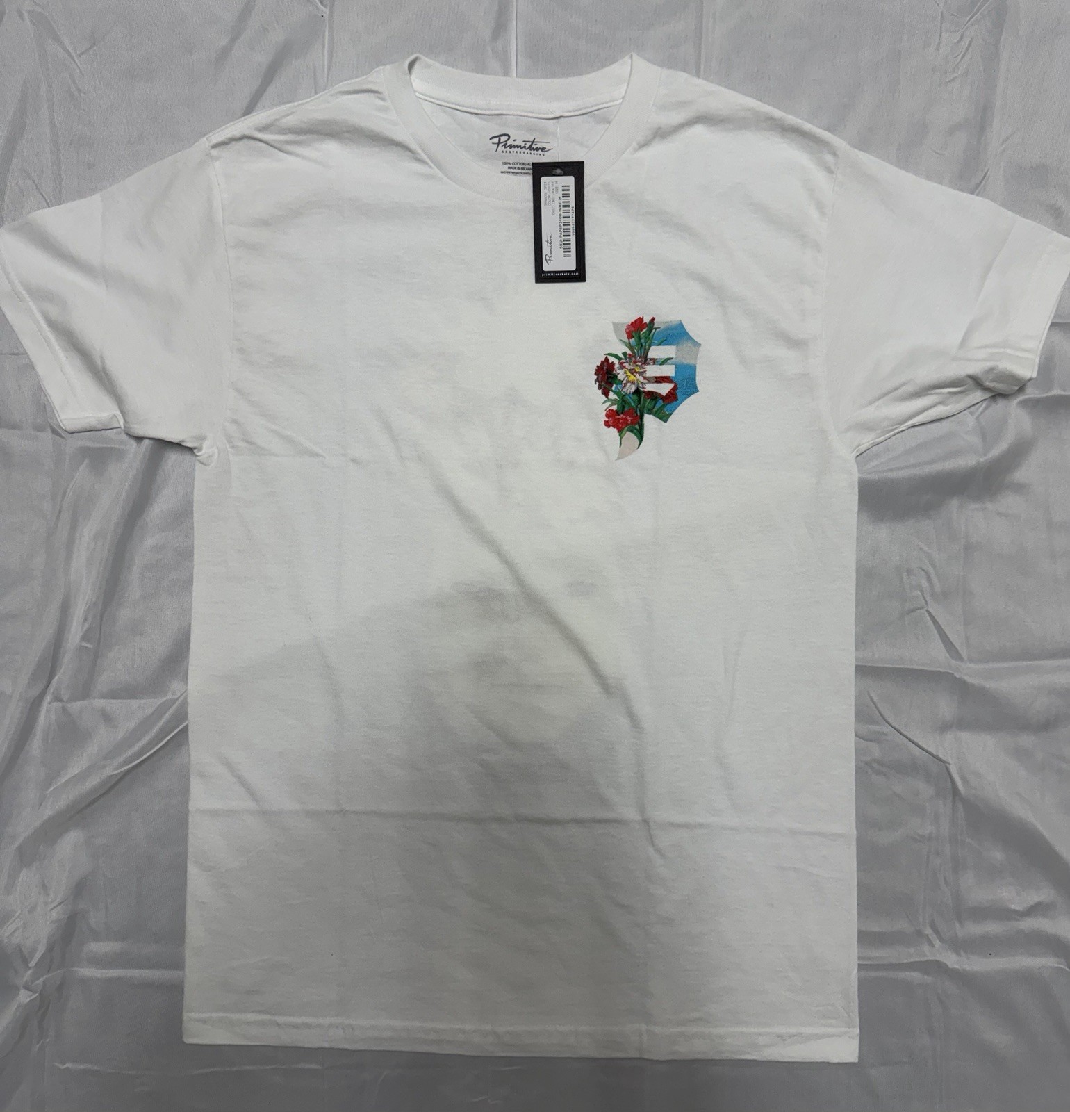 Primitive Skateboards White Tee With Floral Design Size M #skateboarding #floral gallery