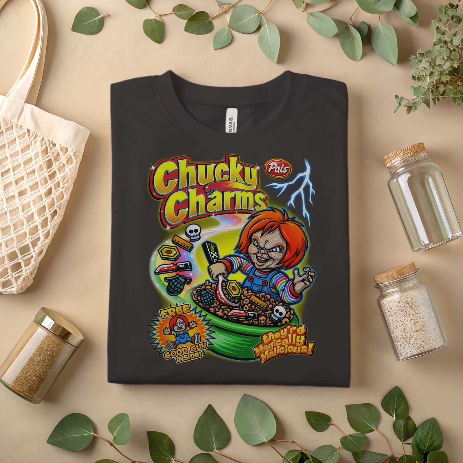 Chucky Charms Horror Cereal Parody T-Shirt – Funny Scary Movie Graphic Tee A101 gallery