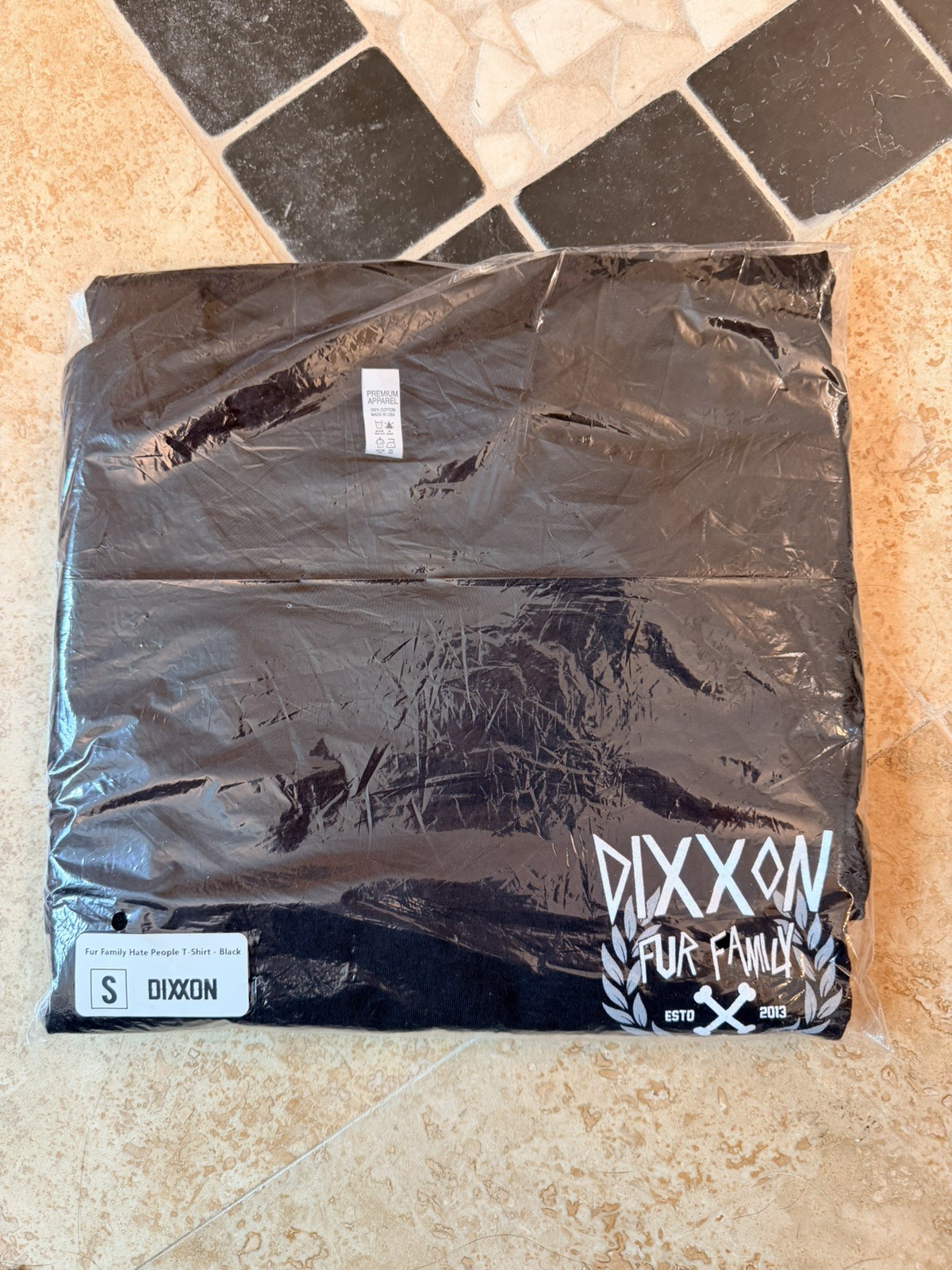 DIXXON Co Fur Family Black Tee T-Shirt Mens Small S I Hate People I Love My Dog gallery