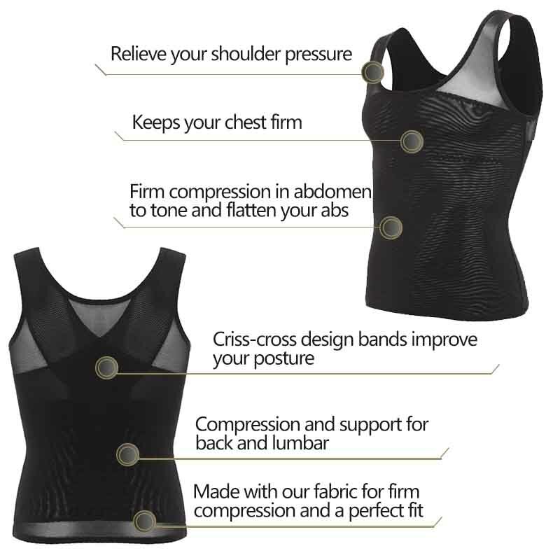 Gynecomastia Compression Vest Shirts Men Tank Top Slimming Body Shaper Underwear gallery