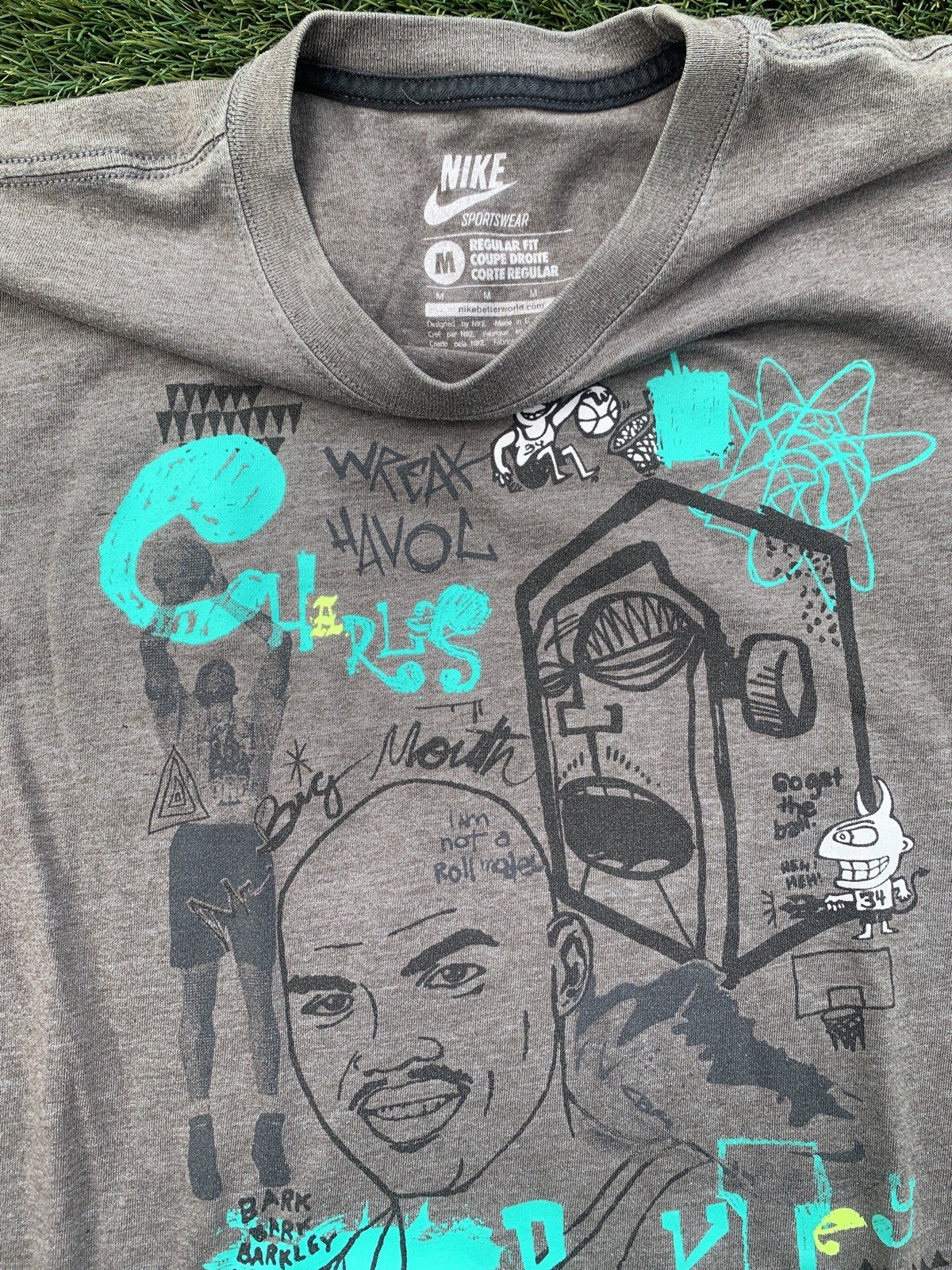 Charles Barkley Nike Mr Big Mouth Shirt Size M Wreak Havoc Not a role model NBA gallery
