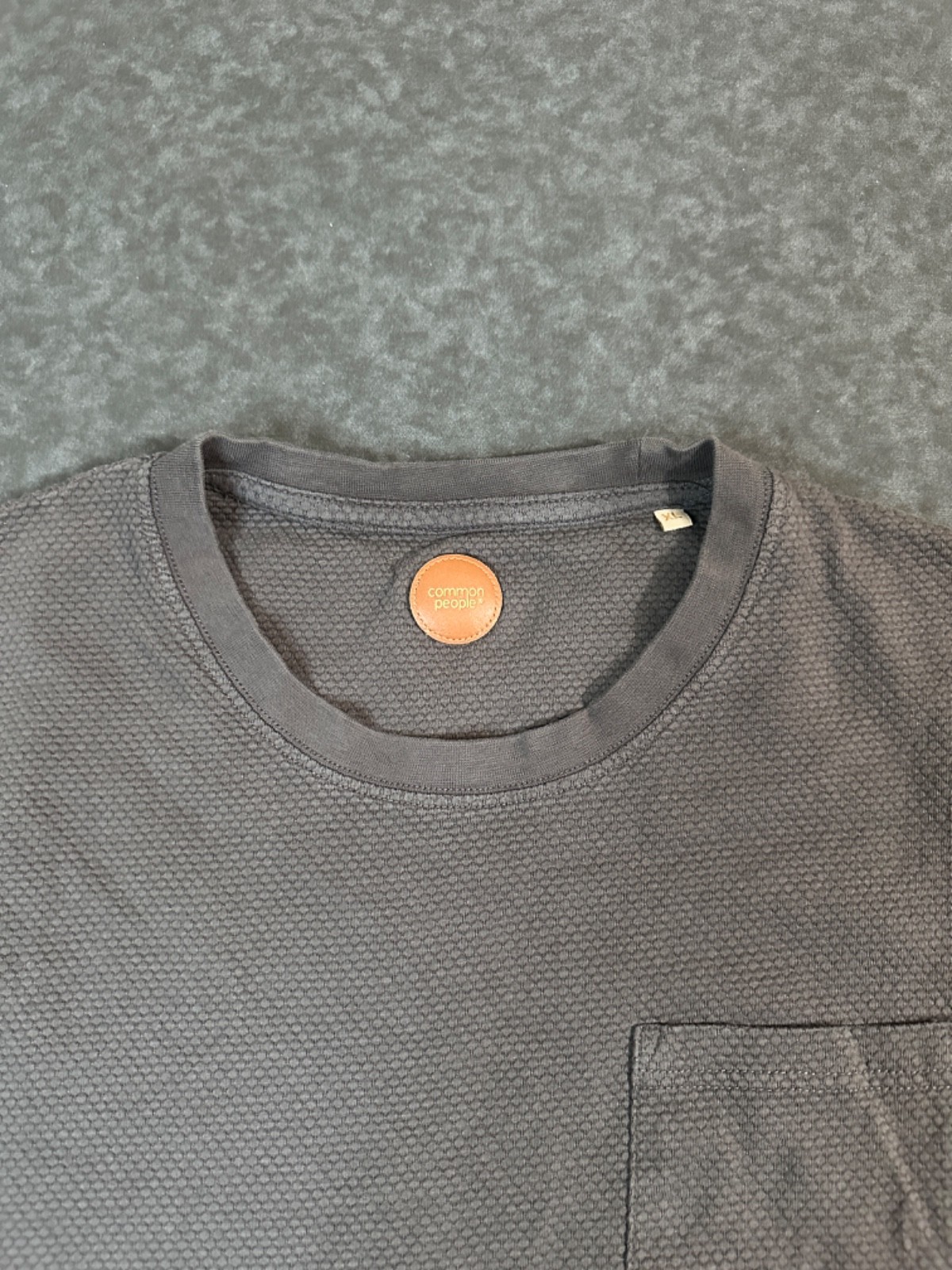 Common People Grey Textured Pocket T Shirt Size XL gallery