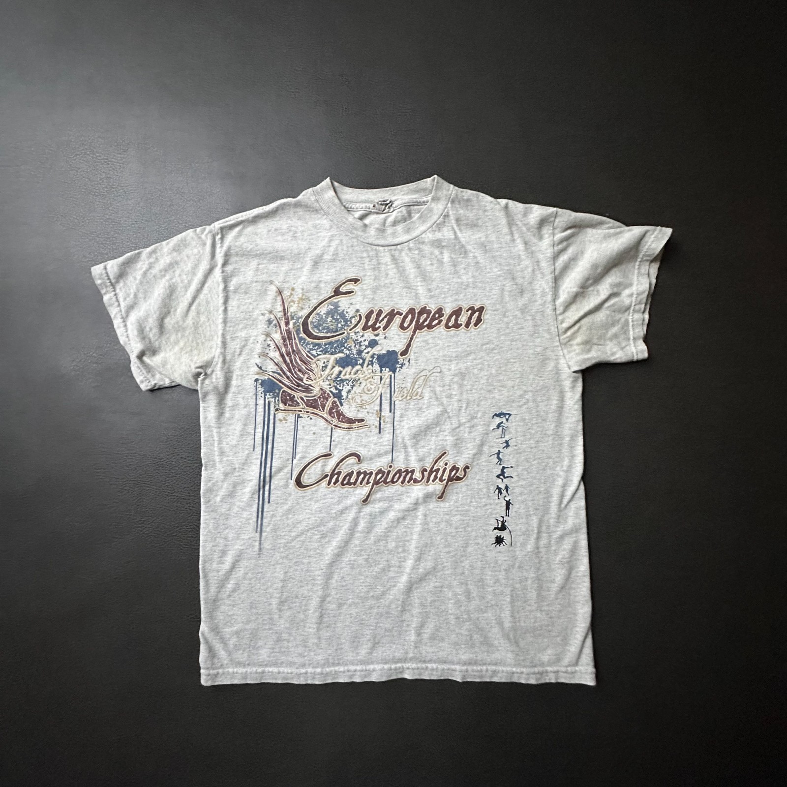 European Track & Field Championships T Shirt Adult Medium Gray Y2k Germany