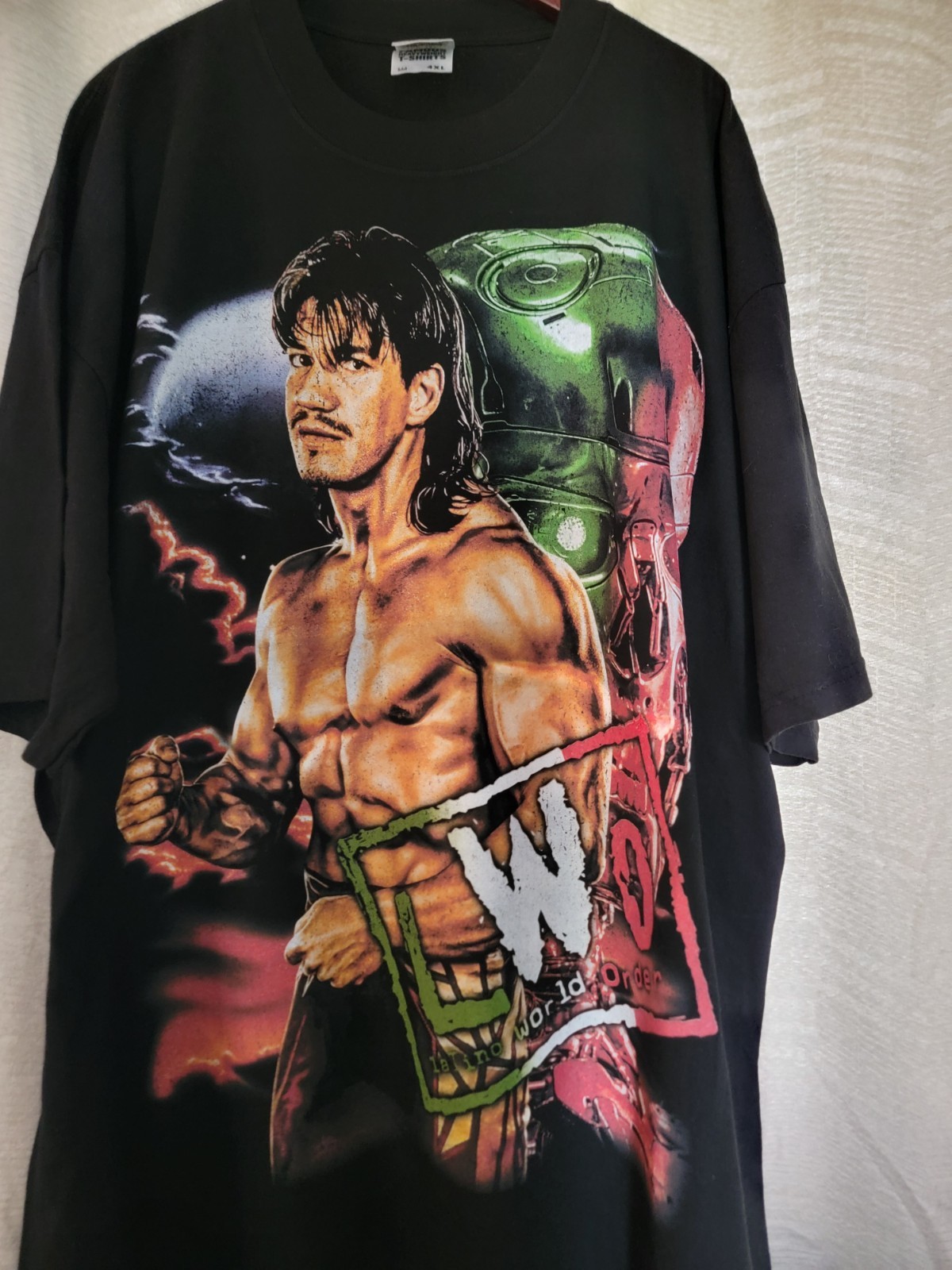 EDDIE GUERRERO LWO ON A SHAKA HEAVYWEIGHT GARMET DYED T SHIRT "MODERN" gallery