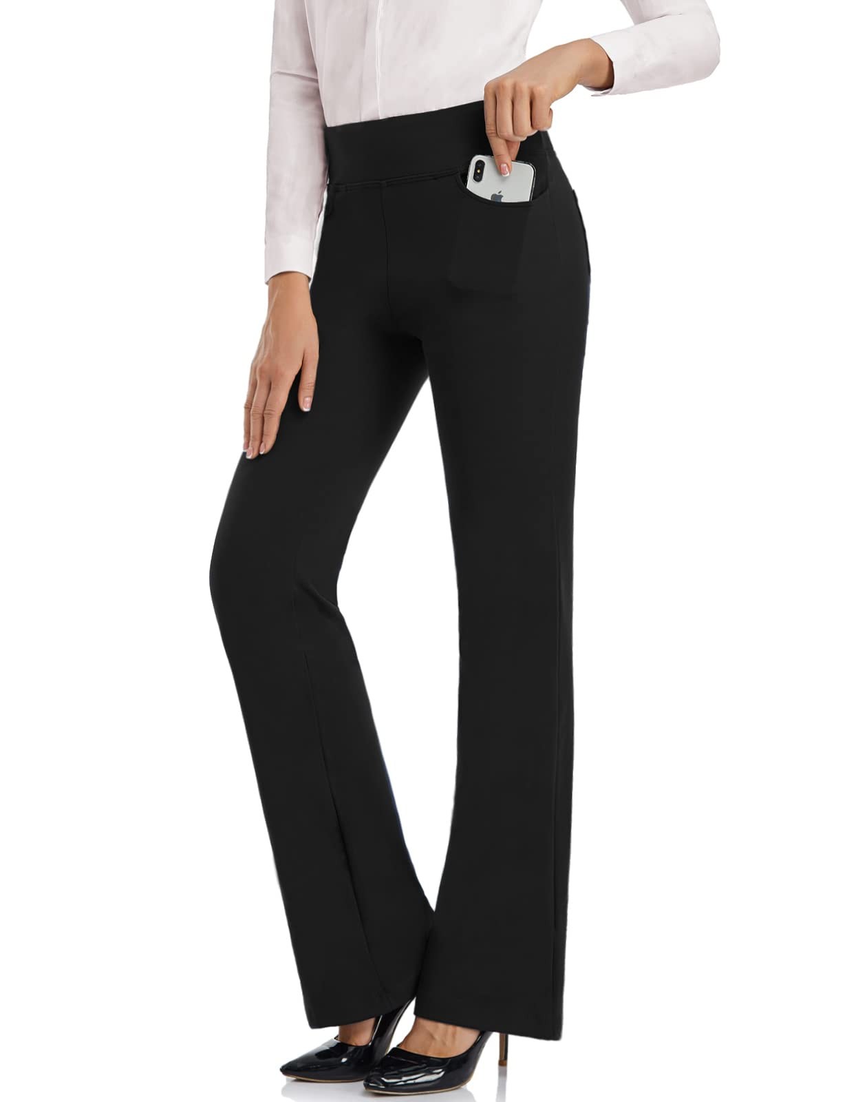 SEVEGO Tall Women's Bootcut Dress Pants 35" Inseam, High Waist Stretch Work P... gallery