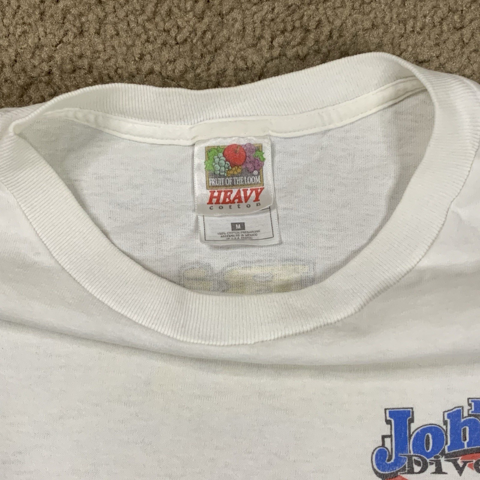 Vtg 90s Big Johnson Mens Medium White Short Sleeve Shirt Funny NSFW Adult Humor gallery