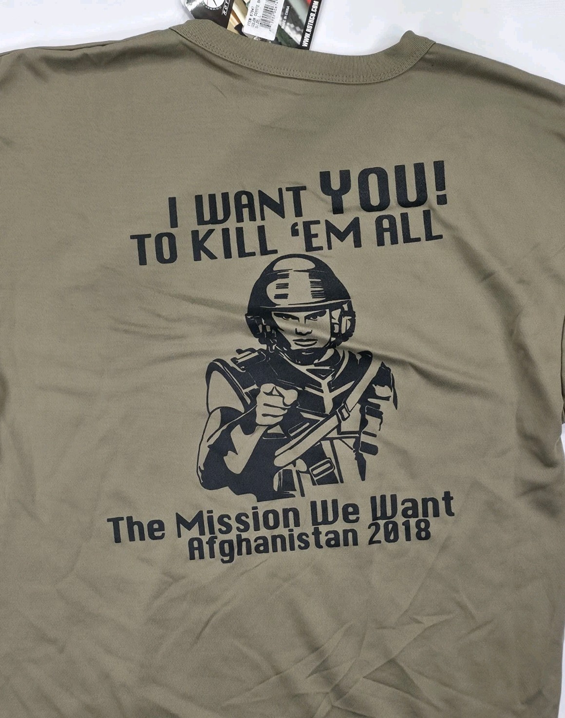 Rothco Roughnecks Afghanistan 2018 B Co 3rd Bn T-Shirt US Military Large Brown gallery