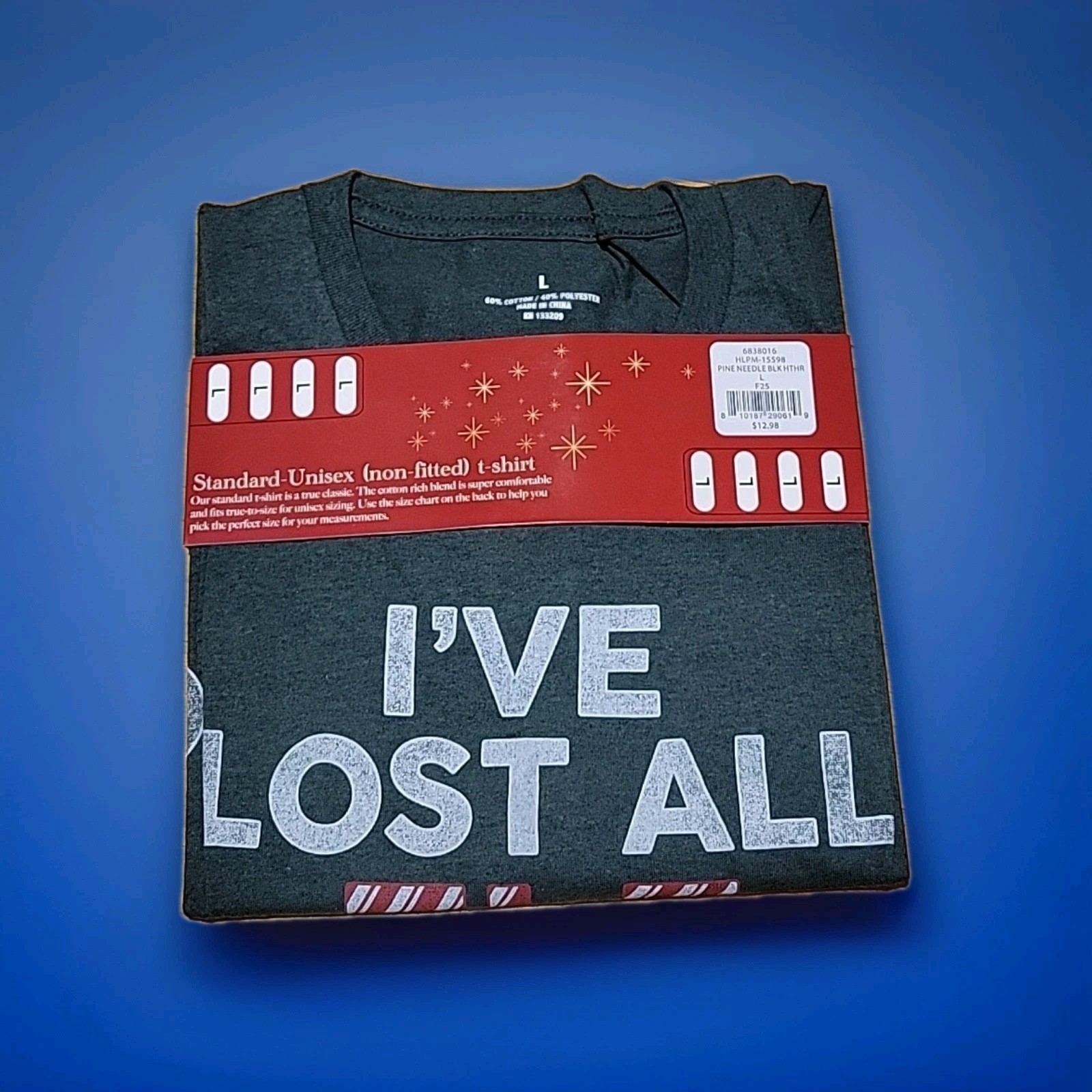 Men's Green Light weight Knit Short sleeve Graphic Holiday T-shirt ( Size: L ) gallery