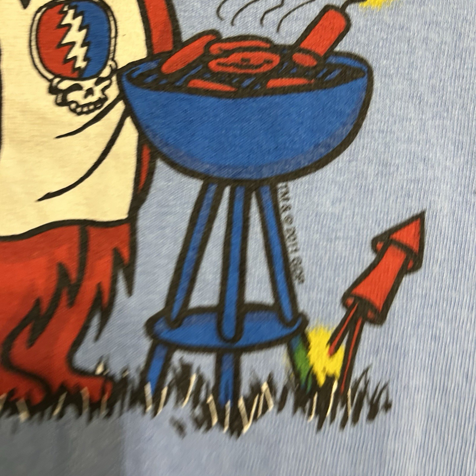 Liquid Blue GRATEFUL DEAD Grillin n Chillin 4th of July Fireworks XL TShirt 2011 gallery