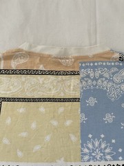 Maison Article Tshirt Large Colorful Light Faux Quilt Print Relax Summer