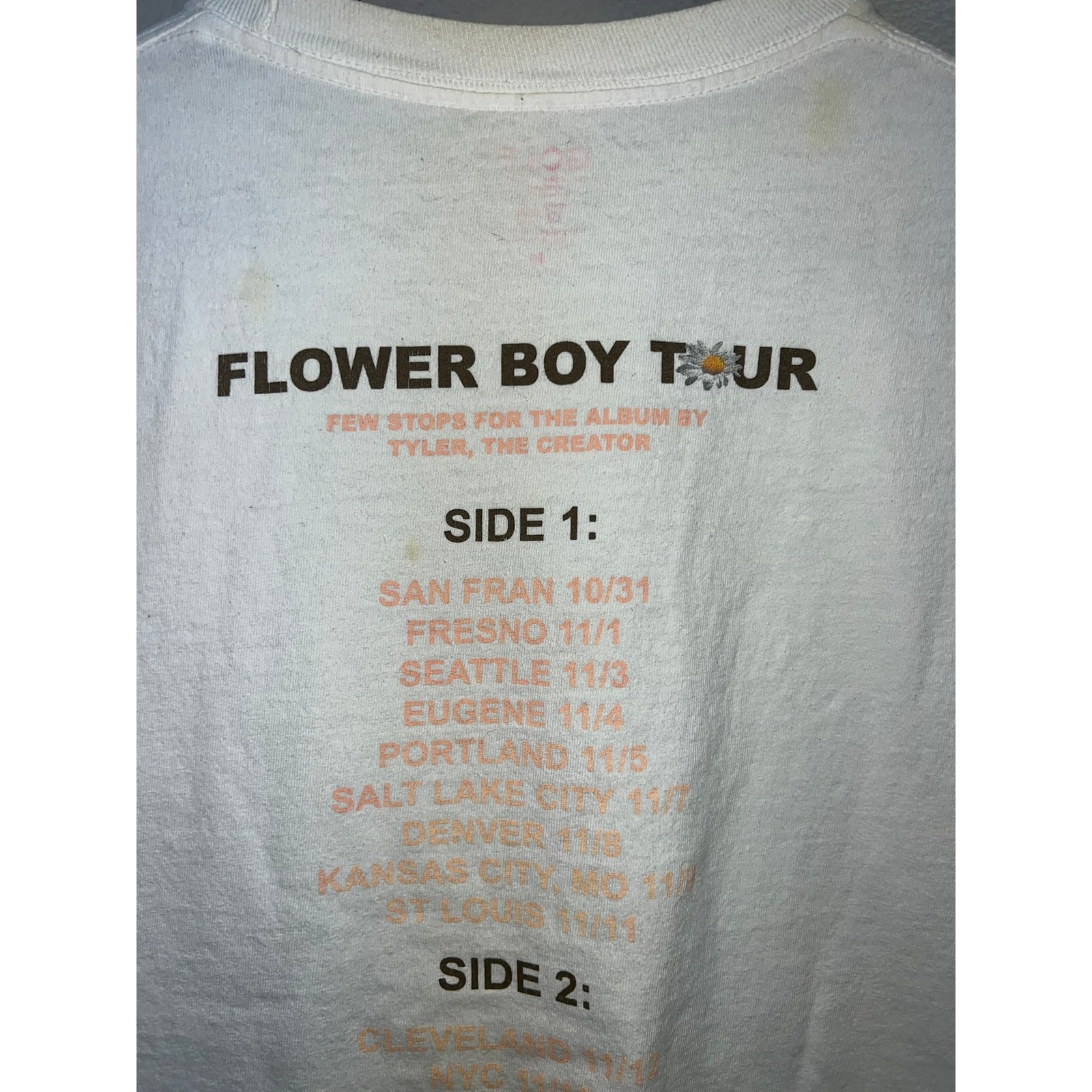 Tyler The Creator Flower Boy Tour Shirt Golf Wang Bumble Bee Concert Tee Medium gallery