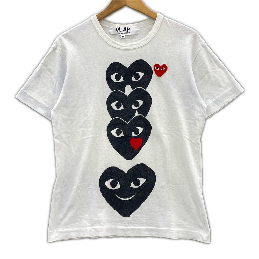 PLAY COMME des GARCONS AT-T102 Black HeartShort sleeve T-shirt sizeM/white m…