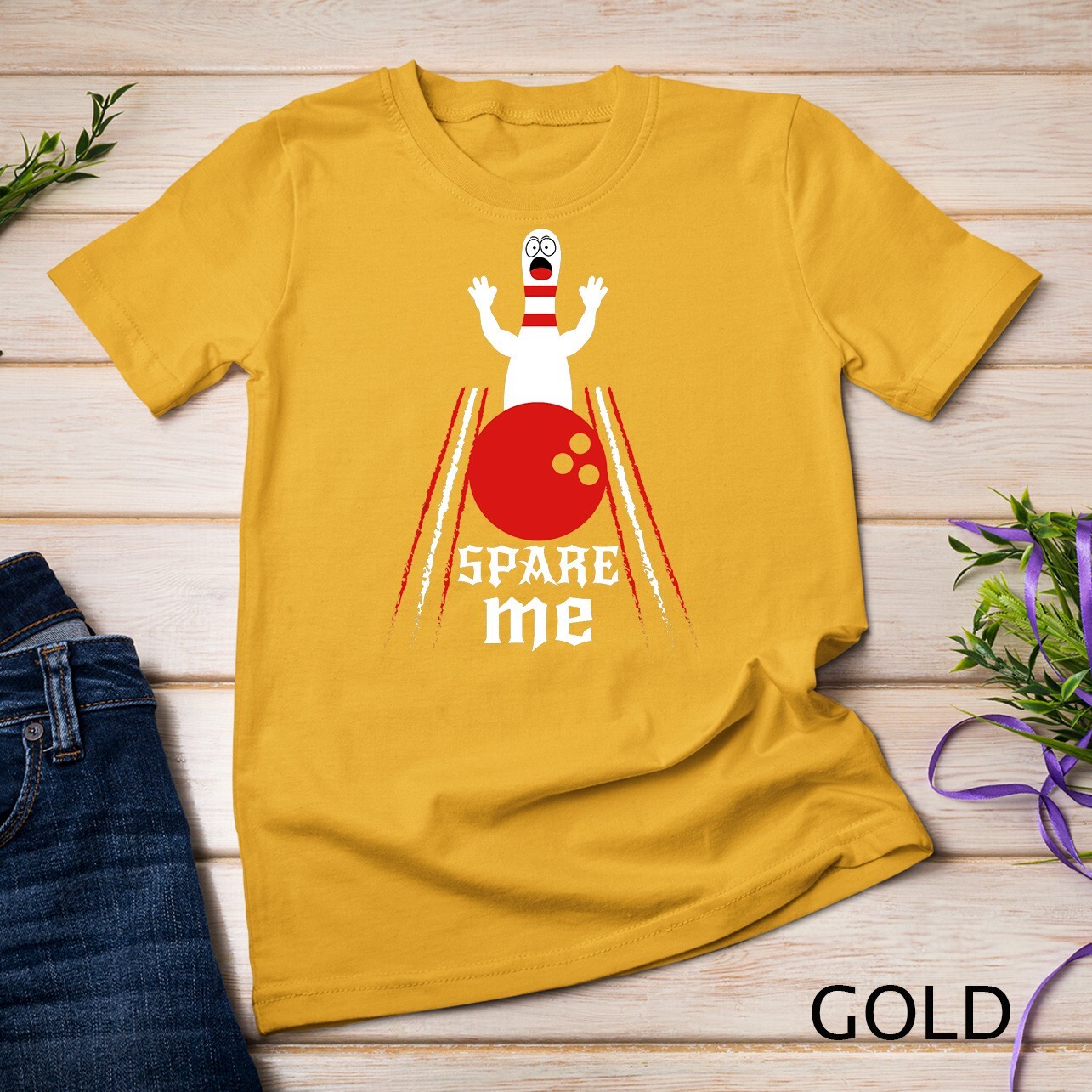 Spare Me - Funny Bowling T-Shirt For Bowlers and Bowling Fan Unisex T-shirt gallery