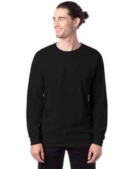 Hanes Essentials Men’s Cotton Long Sleeve T-Shirt Black (x5 bundle)