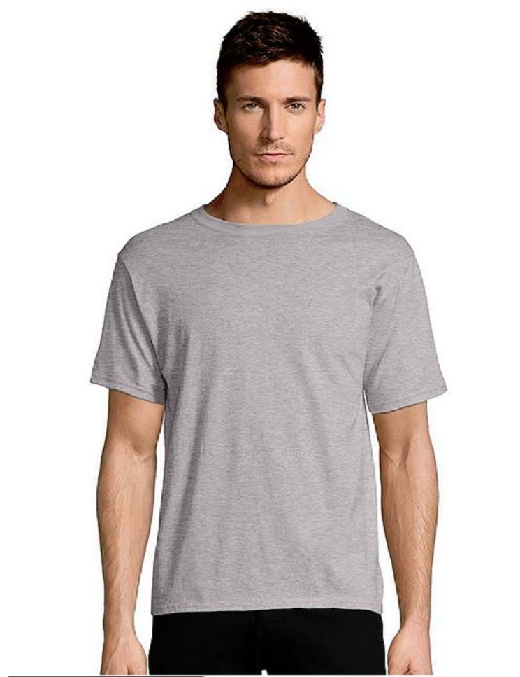 Hanes ComfortBlend EcoSmart Crew Neck Grey Short Sleeve T-Shirt Men's Small NEW gallery
