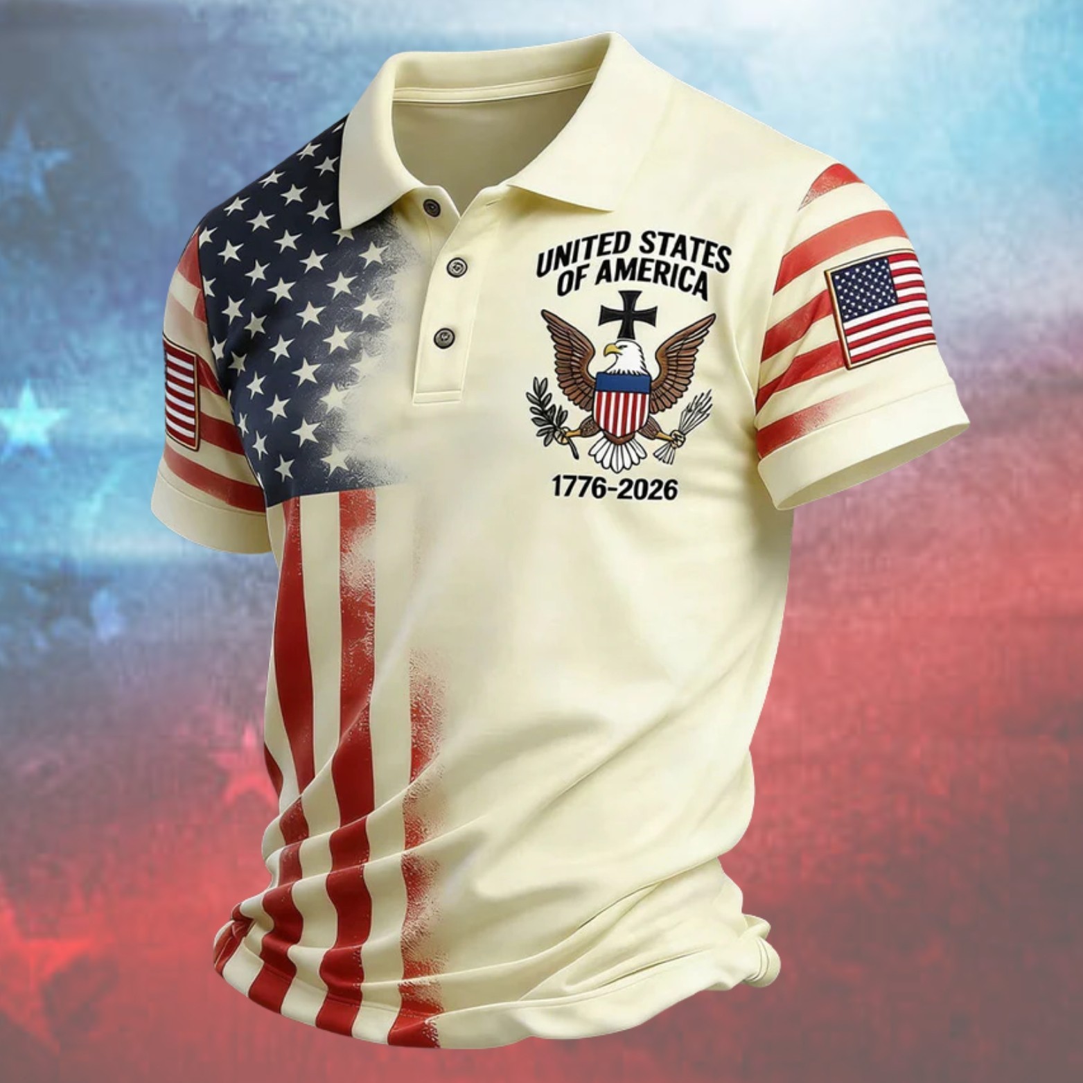 250th Anniversary Patriotic Polo Mens United States Of America 1776-2026 (S-5XL) gallery
