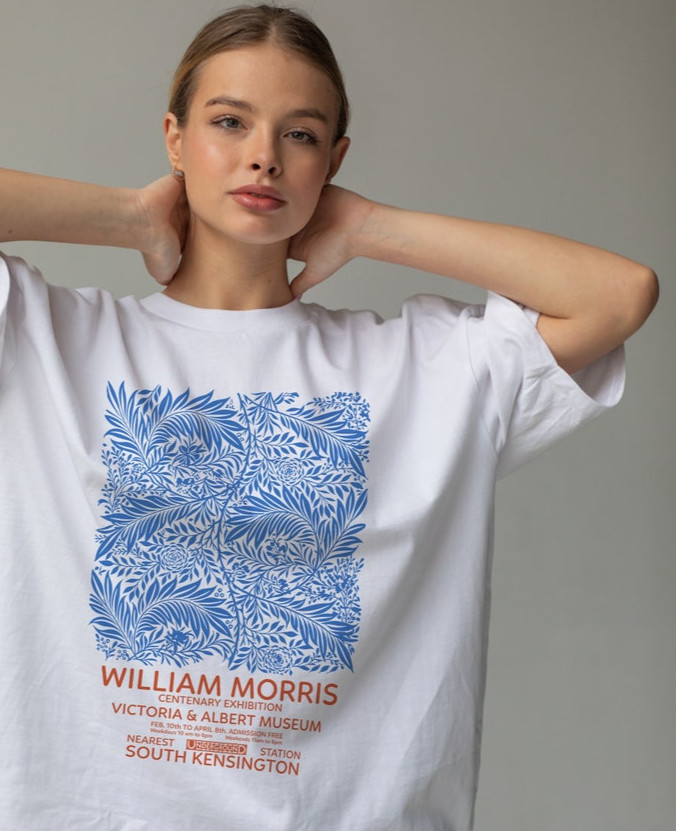 Flower Shirt Trendy Vintage Floral Shirt William Morris Botanical Art Unisex Tee gallery