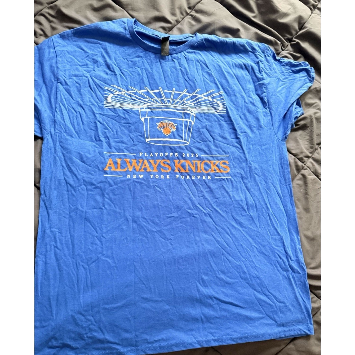 New Y0rk Kniicks 2026 Play0ff Shirt Game 1 Gift Fans All Size Royal blue gallery