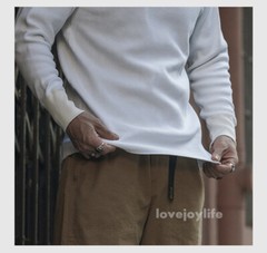 Non Stock Fall Winter Long Sleeve Basic Shirt Waffle Thermal Shirt Heavyweight
