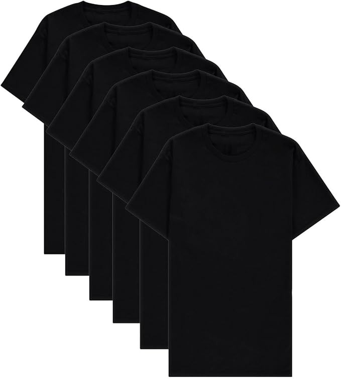 BILLIONHATS 6 Pack Mens Bulk Big Tall Short Sleeve Cotton Lightweight TShirt(XL) gallery