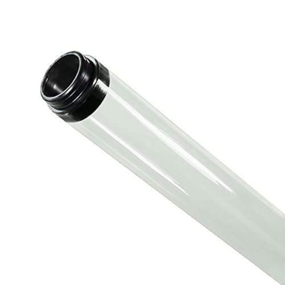 KastLite 48″ Clear T8 Tube Guards with Black End Caps | T8 Series | 24 Pack