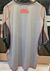 NEW – Harley Davidson -gray & blk short sleeve stretch pullover shirt – size 2XL
