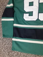Box Lunch Jurassic Park #93 Captain Lace Up Hockey Jersey Green Adult Small