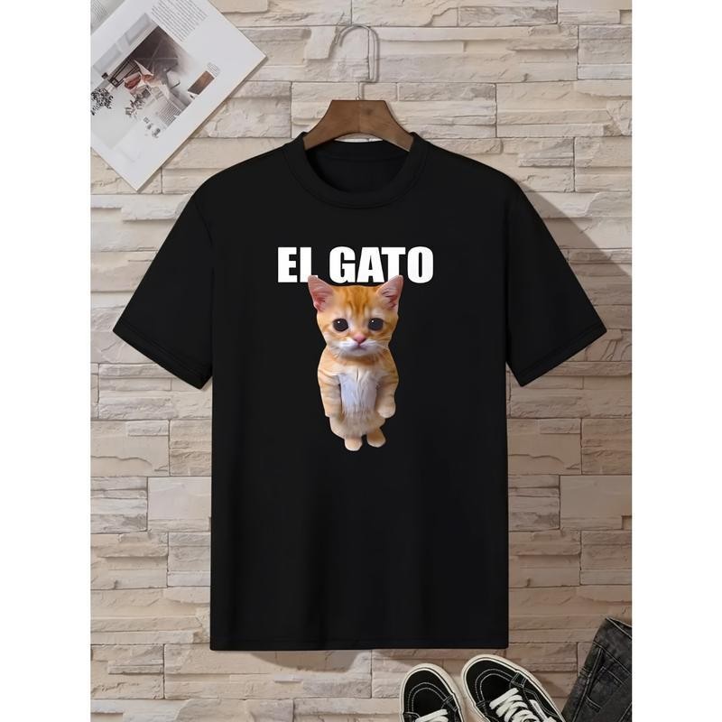 Men's cat-themed casual wear Graphic T-Shirt - Short Sleeve Crew Neck casual gallery